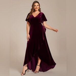 A-Line V-Neck Evening Dress